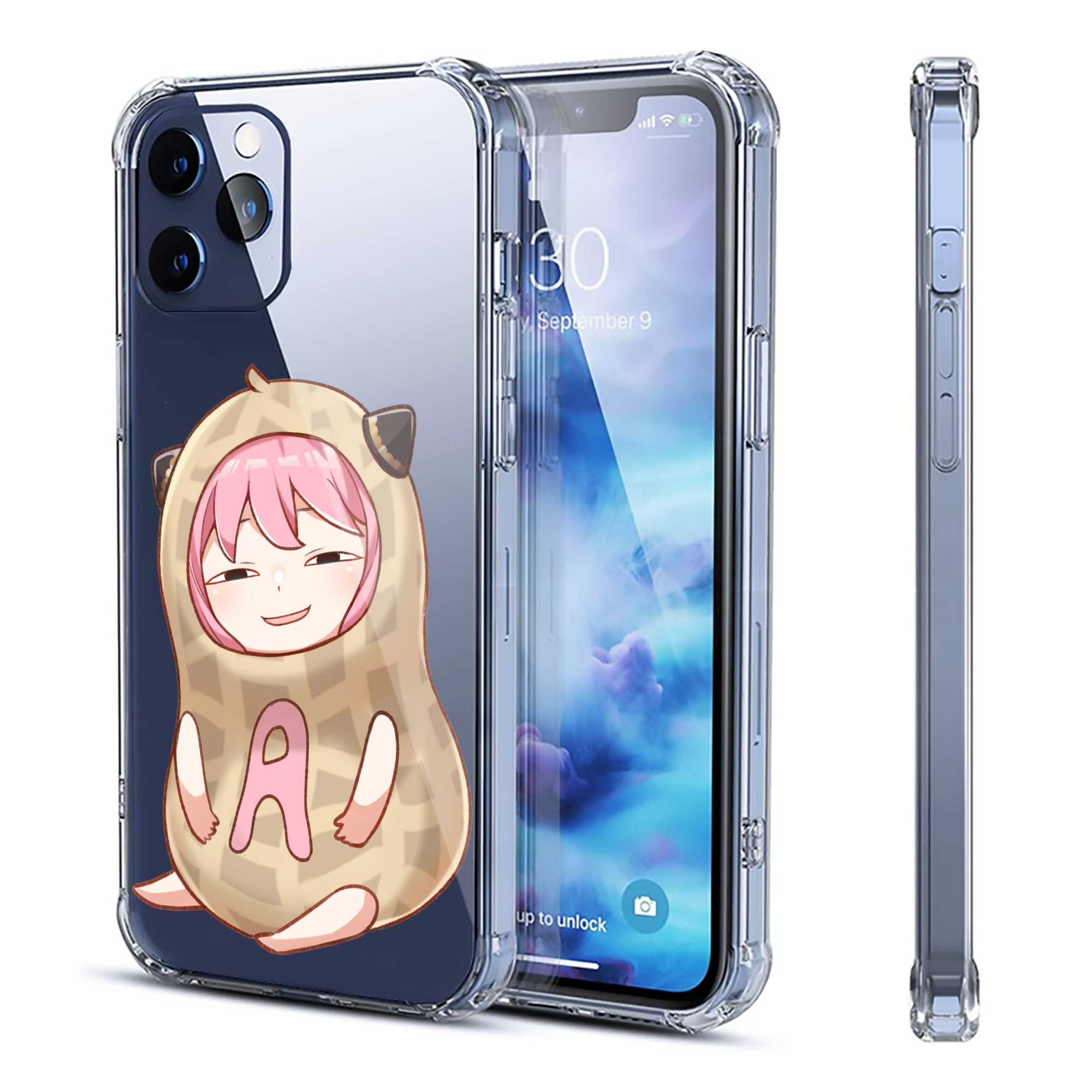 （画像用） SPY×FAMILY间谍家家酒 【iPhone 12シリーズ対応】透明スマホケース（クリアソフトケース）